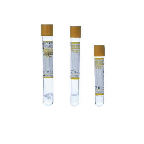 Вакуумна Пробірка Lind-Vac 13x75 мм, 3,5 мл, жовта кришка